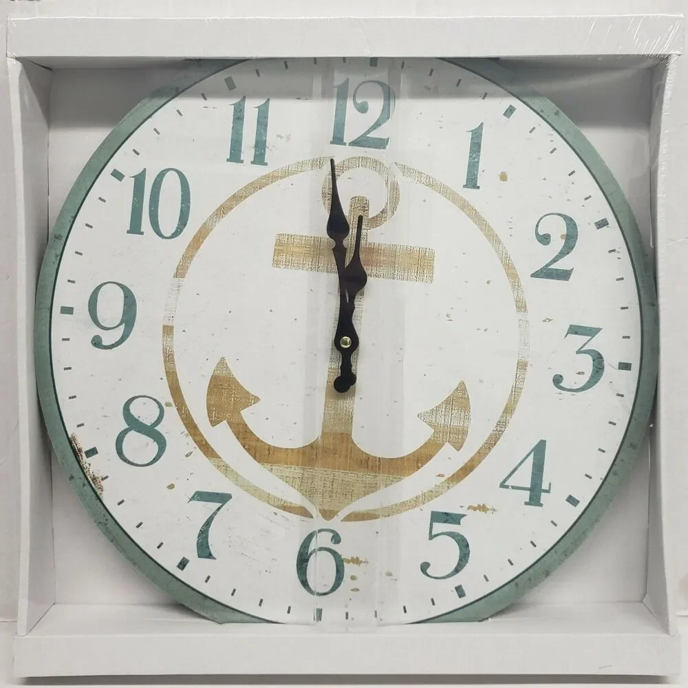 Round Wooden Kitchen Wall Decorative Clock, 12